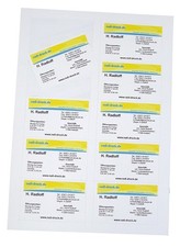 5 Bögen Visitenkarten Papier