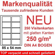 Visitenkarten 250g/m² Papier
