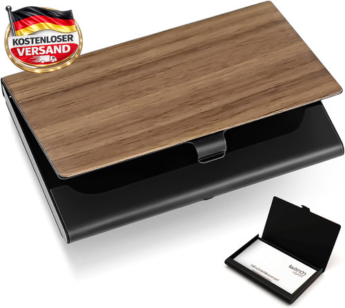 Visitenkartenetui aus holz - visitenkartenetui, und
