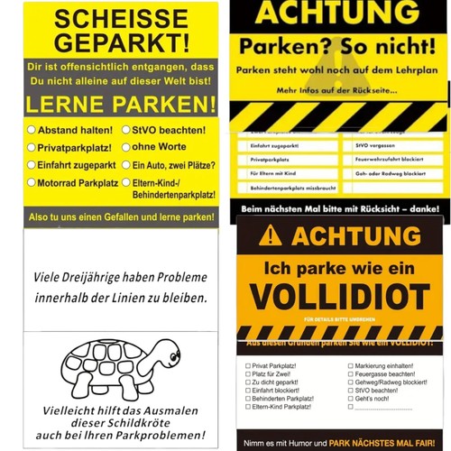 Scheiße geparkt karten - geparkt",