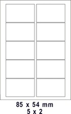 5 Blatt Visitenkarten Papier