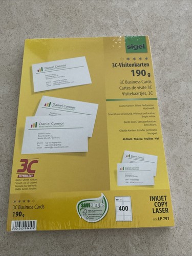 Sigel visitenkarten 85 - visitenkarten, 3c,